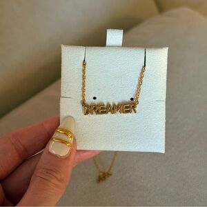 Gold DREAMER Necklace – Dainty Layering Piece